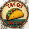 CIFbuy 1pc 8x8 Inch 2D Flat Round Sign, "" Flat Round Sign, Sign, Vintage Tacos Mexican Corn Tortilla Food PlaqueTikTok, , temu Self-pickup Logiaqics