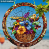 CIFbuy High Definition Printed Flower Basket Acrylic Hanging Ornament Transparent Home Garden Decor(TikTok, temu pick-up service)