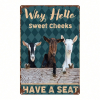 CIFbuy 1PC Vintage Three Goats Funny Sitting Pattern 2D Flat Metal Sign 8X12 Inch Rustic Decorative Wall Art Plaque For Bathroom Man Ca TikTok, TikTok