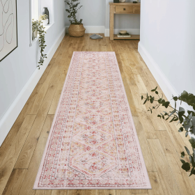 LOOM & LUXE 2'6''x10' Beige Runner, Washable Rug, Low-Pile, Non-Slip, Non-Shedding, Foldable, Kid & Pet Friendly - Area Rugs for living room, bedroom