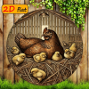 CIFbuy 1pc 2D Flat Round Sign Hen And Chick, "" Design 7.87x, inch Outdoor Decor for Kitchen Study Easter GiftTikTok, ikTok