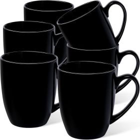 16 oz Large Coffee Mugs Set of 6 Ceramic Coffee Mug White Coffee Cups Tea Cups Idea Gift for Women Men House Warming Gifts New Home Office