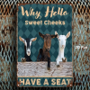 CIFbuy 1PC Vintage Three Goats Funny Sitting Pattern 2D Flat Metal Sign 8X12 Inch Rustic Decorative Wall Art Plaque For Bathroom Man Ca TikTok, TikTok