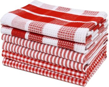 Cotton Dish Towels for Drying Dishes - 6 Pack Soft Absorbent Kitchen Dish Cloths for Drying Dishes, Multi Purpose Kitchen Towel for Cleaning & Drying