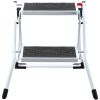 Step Ladder 2-Step 330lbs Capacity, Ergonomic Folding Steel Step Stool with Wide Anti-Slip Pedal, Sturdy Step Stool for Adults Toddlers
