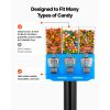 Candy Vending Machine, Triple Compartment Candy Vending Machine with Stand, Gumball & Candies Vendings Machines with Built-In Cash Box, Detachable
