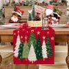 Christmas Table Runner 13x72 Inch, Xmas Trees Snowflakes Holiday Decorative Farmhouse Table Decoration for Kitchen Dinning