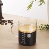 1 PCS Transparent tape with high borosilicate glass cup, coffee cup, coffee sharing cup with scale identification Featured on Tiktok