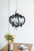 Wood Chandelier 6 - Light Farmhouse Pendant Lighting Natural Wood Hanging Light Fixture for Kitchen Living Dining Room, Bulb Not Included