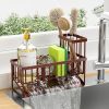 Kitchen Sink Caddy, Sponge Holder for Kitchen Sink, Kitchen Sink Organzier and Storage with High Brush Holder
