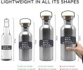 Water Bottle 500 ml Eco Non-Insulated Stainless Steel Sports Bottle BPA-Free