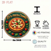 CIFbuy 1pc 2D Flat Round Sign Pizza Time Retro, "Decorative Plaque 8x8in" Delicious Pizza, Party Kitchen Restaurant Bar Wall Art Home DecorTikTok