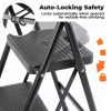 3-Step Ladder, Foldable Step Stool with Safety Lock, Anti-Slip Pedal, 300lbs Capacity