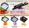 12-in-1 Vegetable Chopper, 7 Blades Veggie Chopper with Container and Lid, Dicer, Slicer, Multifunctional Kitchen Gadgets