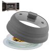 Collapsible Microwave Splatter Cover, Glass Silicone Foldable Microwave Lid for Food, 10.8 Inch Grease Splatter Guard for Pots, Pans & Bowls