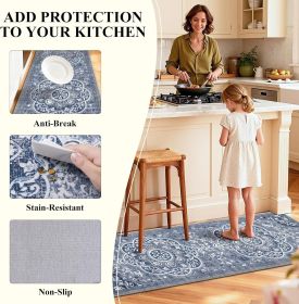 Boho Kitchen Rugs Sets 3 Piece with Runner Floral Kitchen Floor Mat Carpet Farmhouse Kitchen Rugs and Mats Non Skid Washable Runner Rug for Kitch (size: 20"x32"+20"x48"+20"x59")