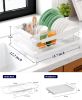 Dish Drying Rack for Kitchen Counter, Stainless Steel Sink Organization and Storage Essentials with Cutlery Holder, Home and Appartment Decor