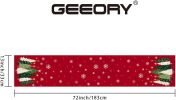 Christmas Table Runner 13x72 Inch, Xmas Trees Snowflakes Winter Holiday Decorative Farmhouse Table Decorations for Kitchen Dinning