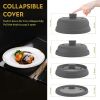 Collapsible Microwave Splatter Cover, Glass Silicone Foldable Microwave Lid for Food, 10.8 Inch Grease Splatter Guard for Pots, Pans & Bowls